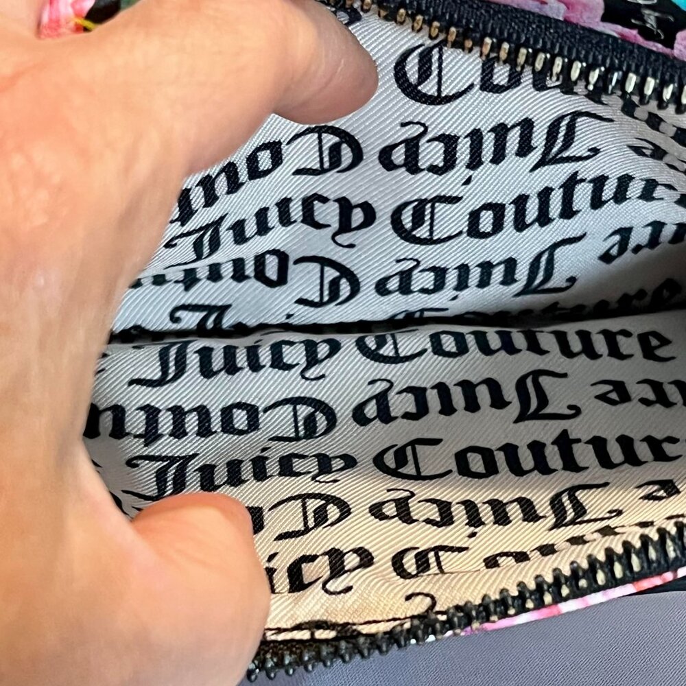 Juicy Couture In Bloom On The Right Track Crossbody Handbag Purse Pink Rose - Picture 7 of 7